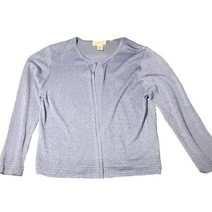 Cherokee's Blue Long Sleeve Button Light Cardigans Sweater